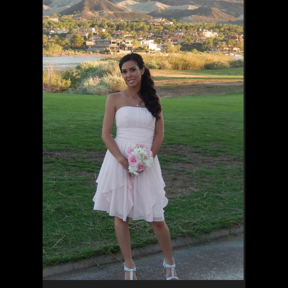Davids Bridal Blush Pink Dress